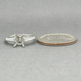 Estate Platinum 0.27ctw G - H/VS1 - 2 Diamond Eng. Ring Semi - Mount - Walter Bauman Jewelers