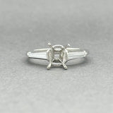 Estate Platinum 0.27ctw G - H/VS1 - 2 Diamond Eng. Ring Semi - Mount - Walter Bauman Jewelers