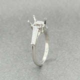 Estate Platinum 0.27ctw G - H/VS1 - 2 Diamond Eng. Ring Semi - Mount - Walter Bauman Jewelers