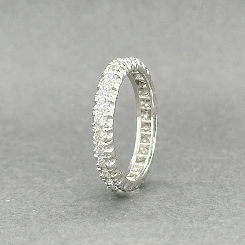 Estate Platinum 0.59ctw G - I/VS2 - SI1 Diamond Eternity Ring - Walter Bauman Jewelers