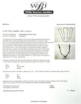 Estate Platinum 0.66ctw Diamond & Pearl Station Necklace - Walter Bauman Jewelers