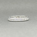 Estate Platinum 0.88ctw H - I/SI2 - I1 Diamond Eternity Ring - Walter Bauman Jewelers