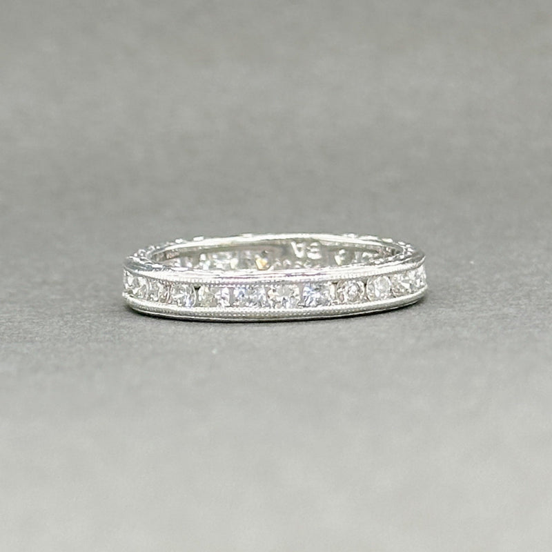 Estate Platinum 0.88ctw H - I/SI2 - I1 Diamond Eternity Ring - Walter Bauman Jewelers