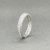 Estate Platinum 0.88ctw H - I/SI2 - I1 Diamond Eternity Ring - Walter Bauman Jewelers