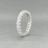 Estate Platinum 1.77ctw G - H/SI1 - 2 Diamond Eternity Ring - Walter Bauman Jewelers