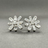 Estate Platinum 2.52ctw G/VS2 - SI1 Diamond Snowflake Stud Earrings - Walter Bauman Jewelers