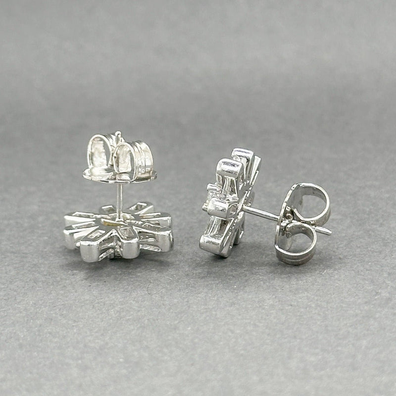 Estate Platinum 2.52ctw G/VS2 - SI1 Diamond Snowflake Stud Earrings - Walter Bauman Jewelers