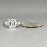 Estate Platinum 3.07ctw G - H/VS2 - SI1 Diamond Eng. Ring GIA - Walter Bauman Jewelers