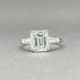 Estate Platinum 3.07ctw G - H/VS2 - SI1 Diamond Eng. Ring GIA - Walter Bauman Jewelers