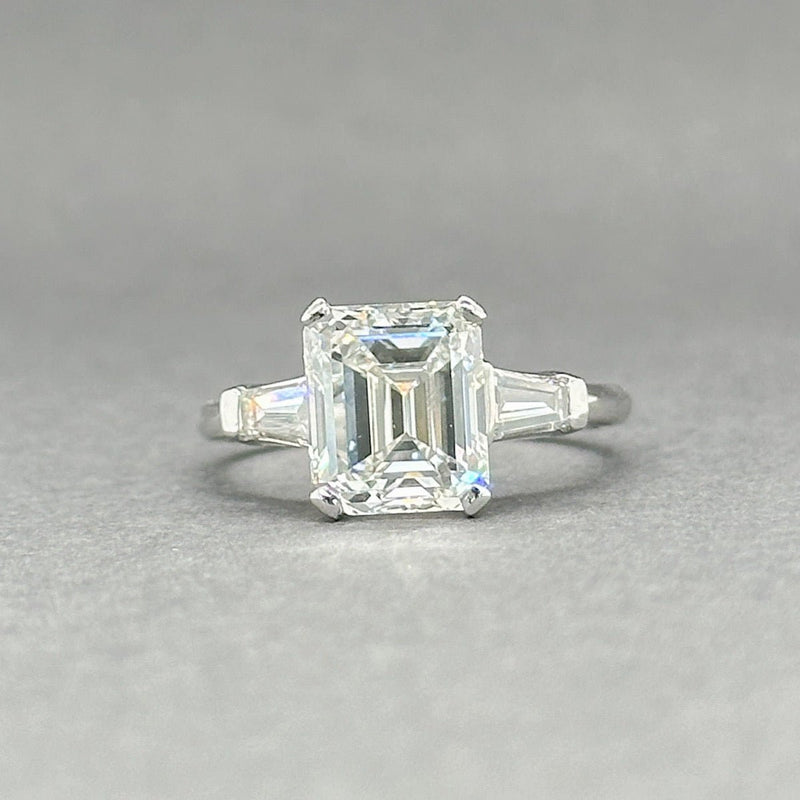 Estate Platinum 3.07ctw G - H/VS2 - SI1 Diamond Eng. Ring GIA - Walter Bauman Jewelers