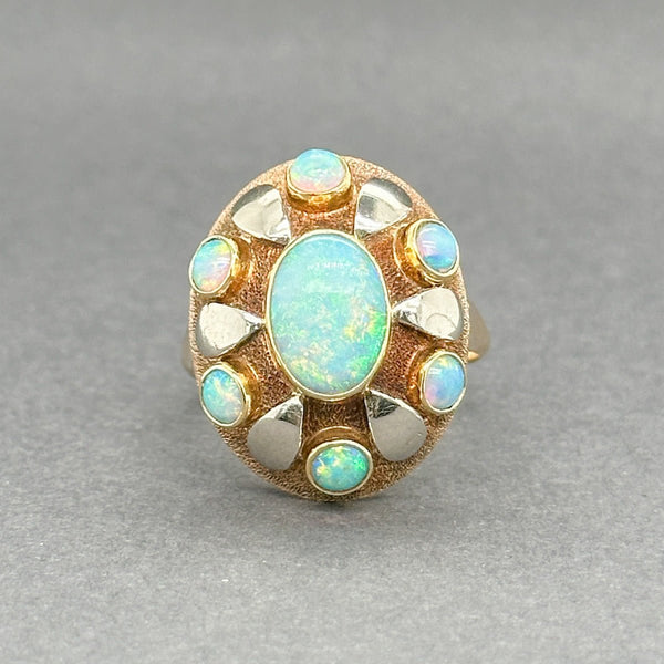 Estate Retro 14K TT Gold 2.09ctw Opal Ring - Walter Bauman Jewelers