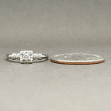 Estate Retro 14K W Gold 0.06ct H-I/SI2 Diamond Eng. Ring - Walter Bauman Jewelers