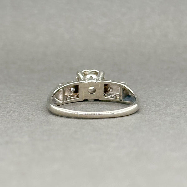 Estate Retro 14K W Gold 0.17ctw G-H/VS2 Diamond Engagement Ring - Walter Bauman Jewelers