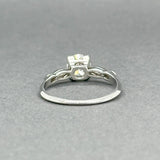 Estate Retro Platinum 0.74ctw G - H/SI1 - 2 Diamond Eng. Ring - Walter Bauman Jewelers