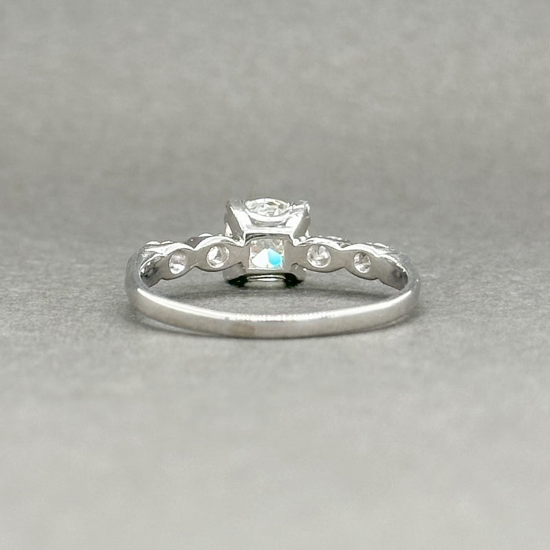 Estate Retro Platinum 0.84ctw G-K/VS2-SI1 Diamond Engagement Ring - Walter Bauman Jewelers