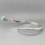 Estate Roberto Coin 18K W Gold 13.10ctw Blue Topaz Snake Bangle & Ring Set - Walter Bauman Jewelers