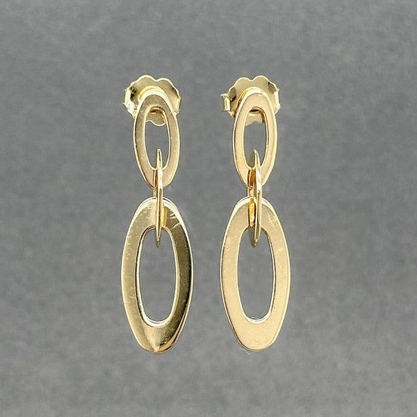 Estate Roberto Coin 18K Y Gold Chic & Shine Oval Link Earrings - Walter Bauman Jewelers