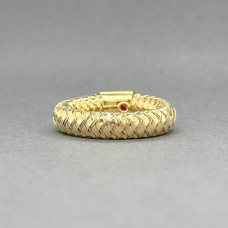 Estate Roberto Coin 18K Y Gold Primavera Flexi Ring - Walter Bauman Jewelers