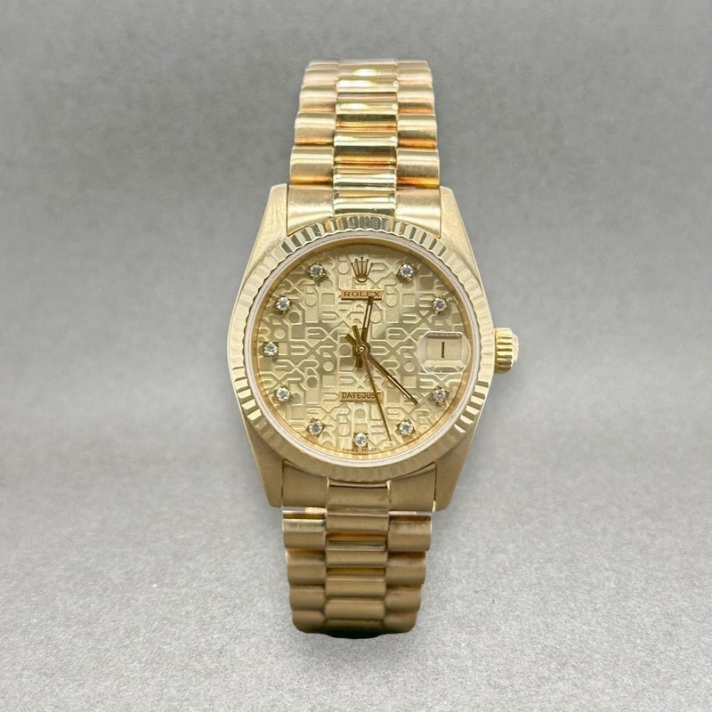 Estate Rolex 18 K Y Gold Datejust Men’s Automatic Watch ref#68278 - Walter Bauman Jewelers