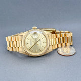 Estate Rolex 18K Y Gold Datejust Mechanical Watch Ref#1601 - Walter Bauman Jewelers