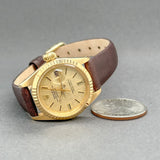 Estate Rolex Datejust 18K Y Gold Women’s Automatic Watch Ref#6917 - Walter Bauman Jewelers