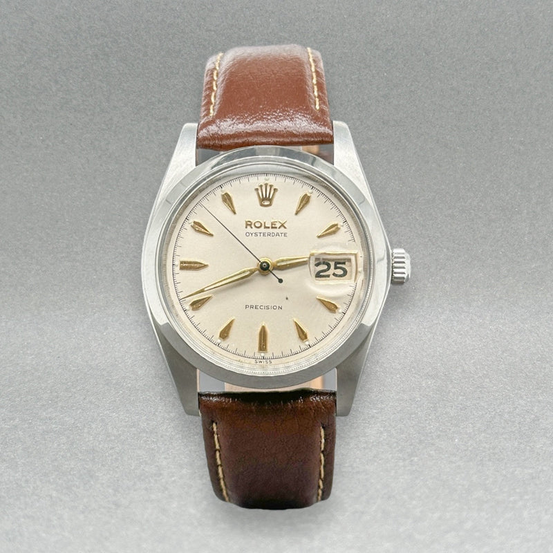 Estate Rolex Oysterdate Precision Men’s Mechanical Watch ref#6694 - Walter Bauman Jewelers