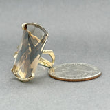 Estate Skal 14K Y Gold 8.00ct Smoky Quartz Cocktail Ring - Walter Bauman Jewelers