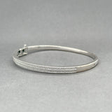 Estate SS 0.25ctw H - I/I1 - 2 Diamond 2 Row Bangle Bracelet - Walter Bauman Jewelers