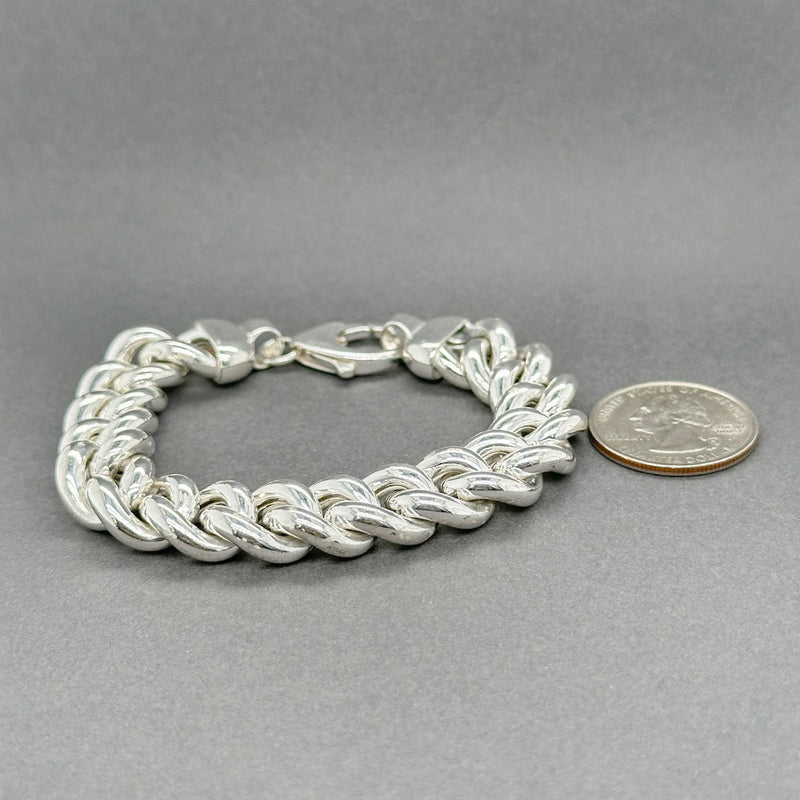 Estate SS 13mm Curb Link Chain Bracelet - Walter Bauman Jewelers