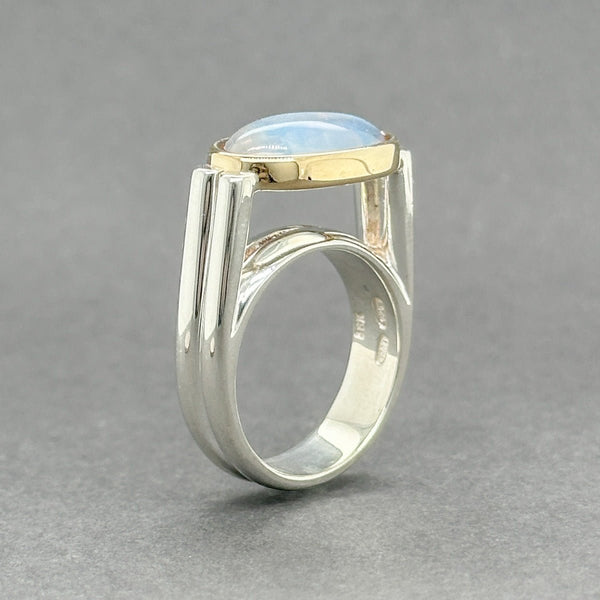 Estate SS 18 Double Cabochon 3.96ct Moonstone Ring - Walter Bauman Jewelers