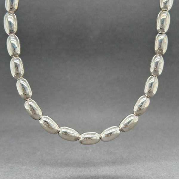 Estate SS 20” Beaded Necklace - Walter Bauman Jewelers