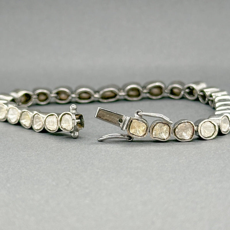 Estate SS 2.25ctw I - L/I1 - 3 Diamond Tennis Bracelet - Walter Bauman Jewelers