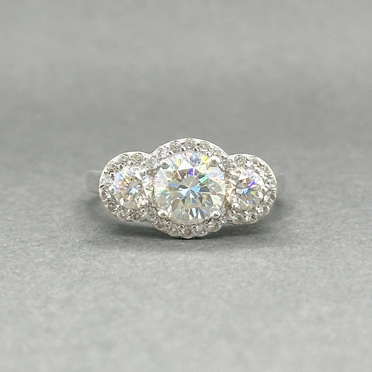 Estate SS 3 Stone CZ Promise Ring | Walter Bauman Jewelers