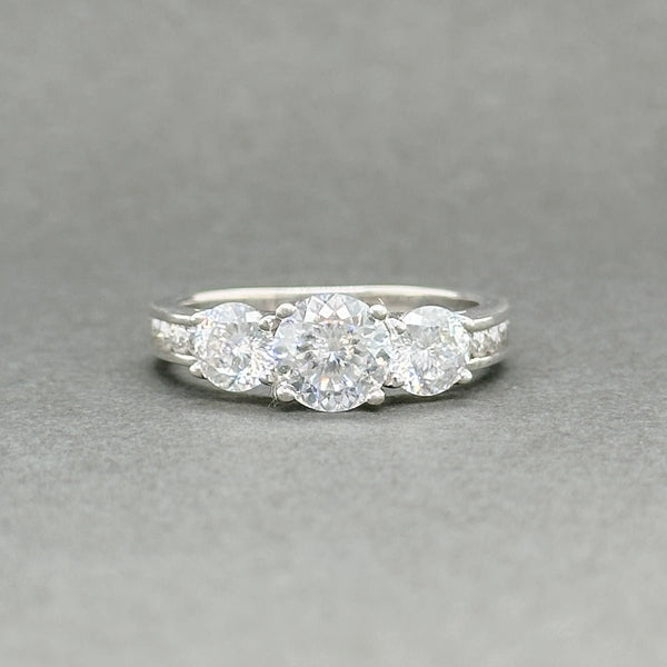 Estate SS CZ 3 Stone Promise Ring - Walter Bauman Jewelers