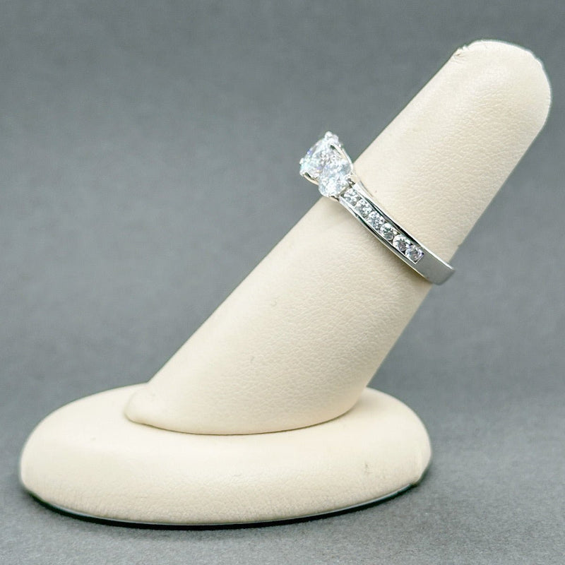 Estate SS CZ 3 Stone Promise Ring - Walter Bauman Jewelers