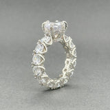 Estate SS CZ Large Promise Ring - Walter Bauman Jewelers