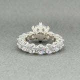 Estate SS CZ Large Promise Ring - Walter Bauman Jewelers