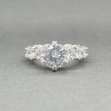 Estate SS CZ Large Promise Ring - Walter Bauman Jewelers