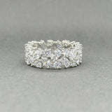 Estate SS Double Row CZ Eternity Ring - Walter Bauman Jewelers