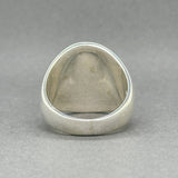 Estate SS GL Miller Jadeite & Spiny Oyster Inlay Ring - Walter Bauman Jewelers