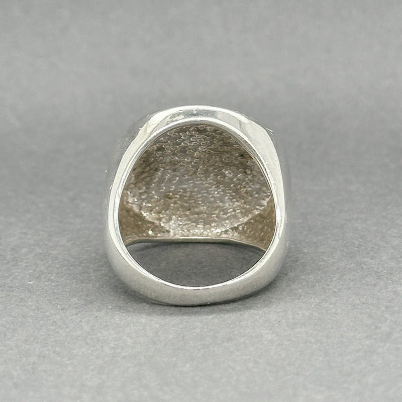 Estate SS Hammered Disc Ring - Walter Bauman Jewelers