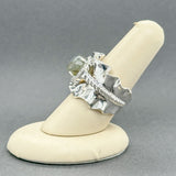 Estate SS Labradorite & Crystal Ribbon Ring - Walter Bauman Jewelers