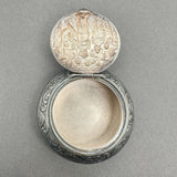 Estate SS Nights Watch Repousse Pill Box - Walter Bauman Jewelers