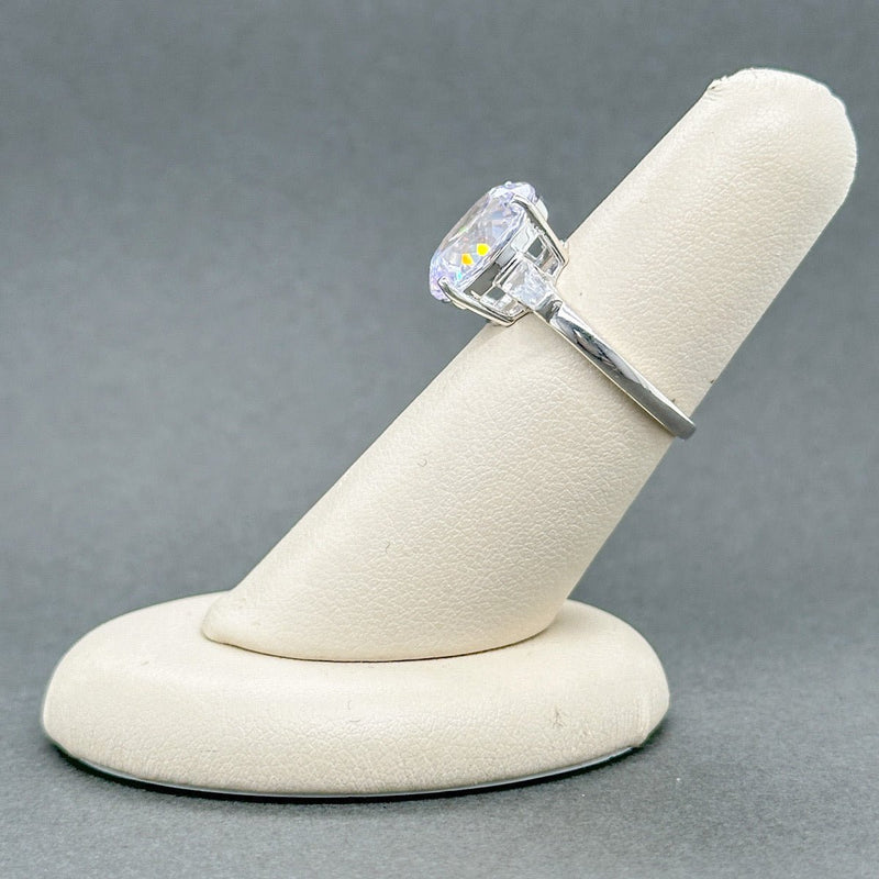 Estate SS Oval 3 Stone CZ Promise Ring - Walter Bauman Jewelers