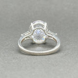 Estate SS Oval 3 Stone CZ Promise Ring - Walter Bauman Jewelers