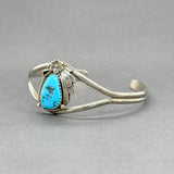 Estate SS Turquoise Cuff Bracelet - Walter Bauman Jewelers