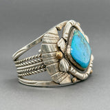 Estate SS Turquoise Cuff Bracelet - Walter Bauman Jewelers