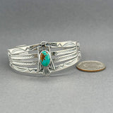 Estate SS Turquoise Eagle Cuff Bracelet - Walter Bauman Jewelers