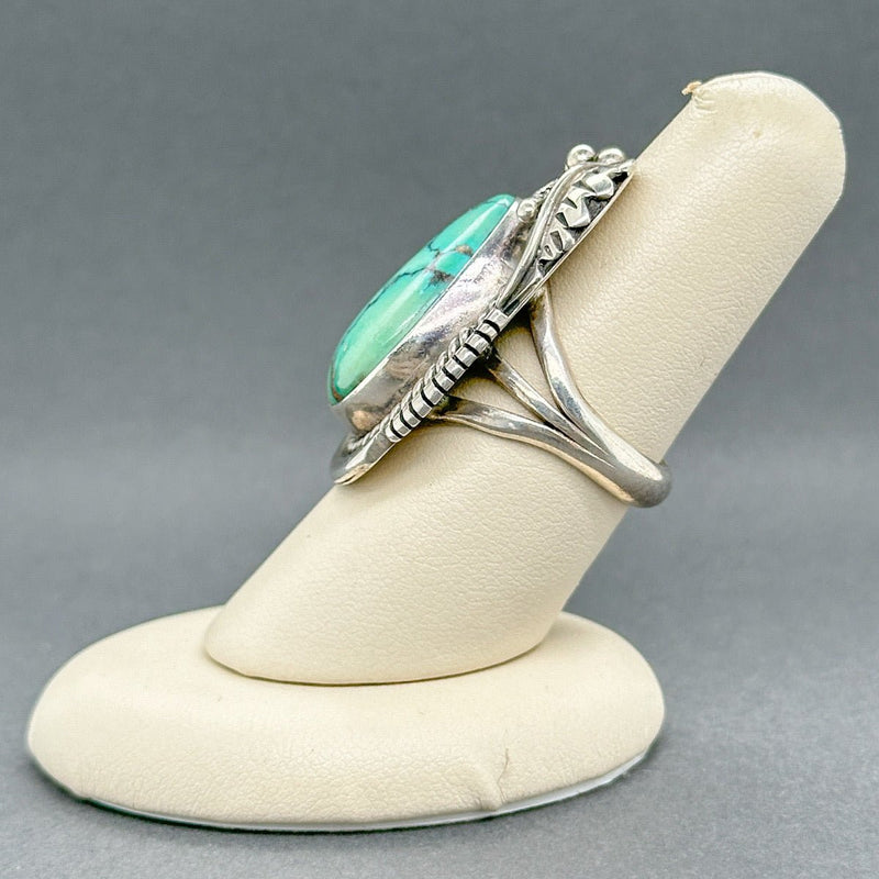 Estate SS Turquoise Southwest Ring - Walter Bauman Jewelers