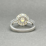 Estate SS White & Yellow CZ Halo Ring - Walter Bauman Jewelers